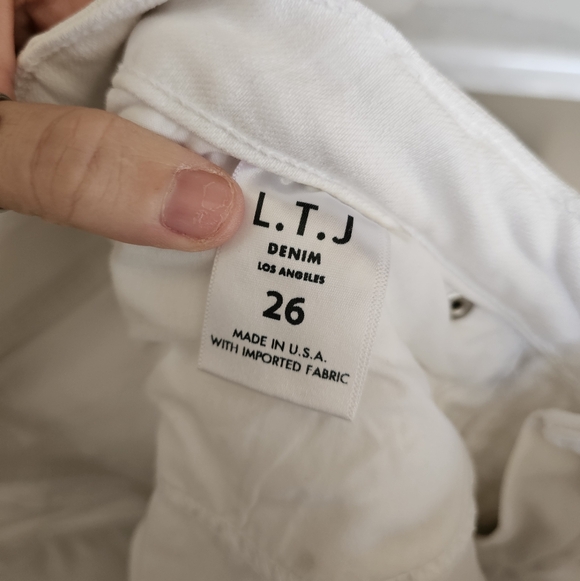 Letters to Juliet Sicily Raw Frayed Hem High Waist  Wide Leg - Picture 7 of 11